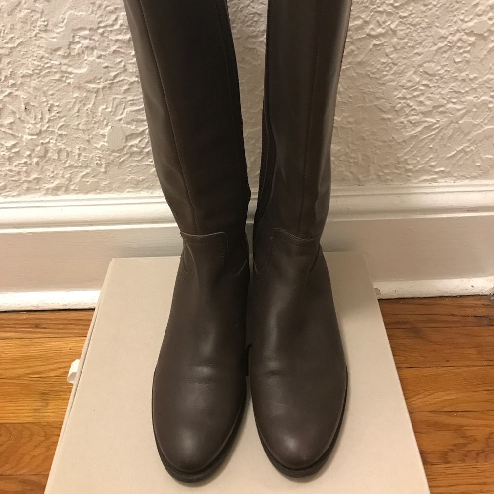 Cole haan brown leather riding boots 9.5