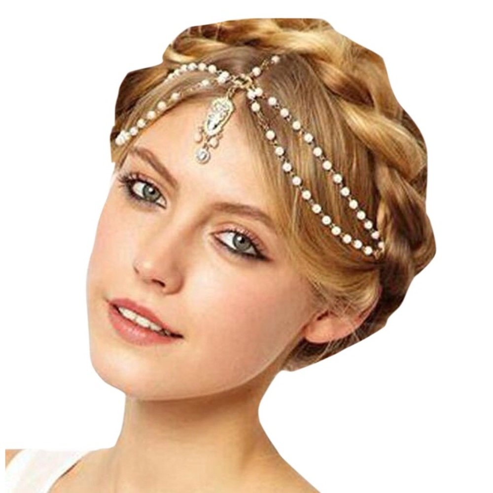 Metal Head Chain Jewelry Headband Head Piece
