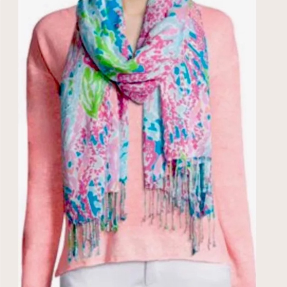 Lilly Pulitzer Lets Cha Cha Mufree Scarf NWOT - Picture 1 of 6