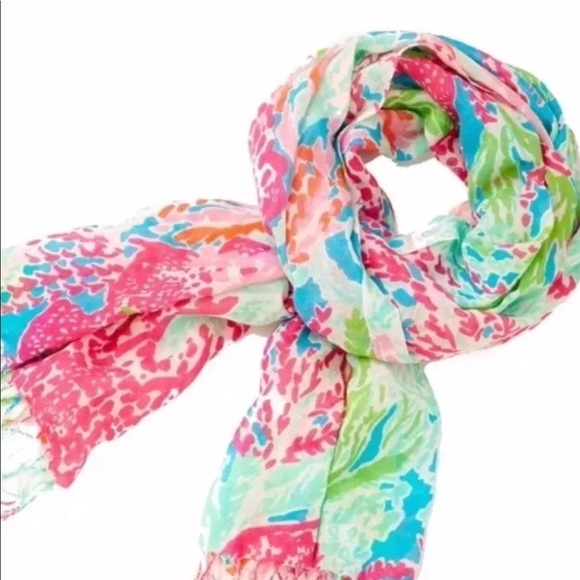 Lilly Pulitzer Lets Cha Cha Mufree Scarf NWOT - Picture 5 of 6