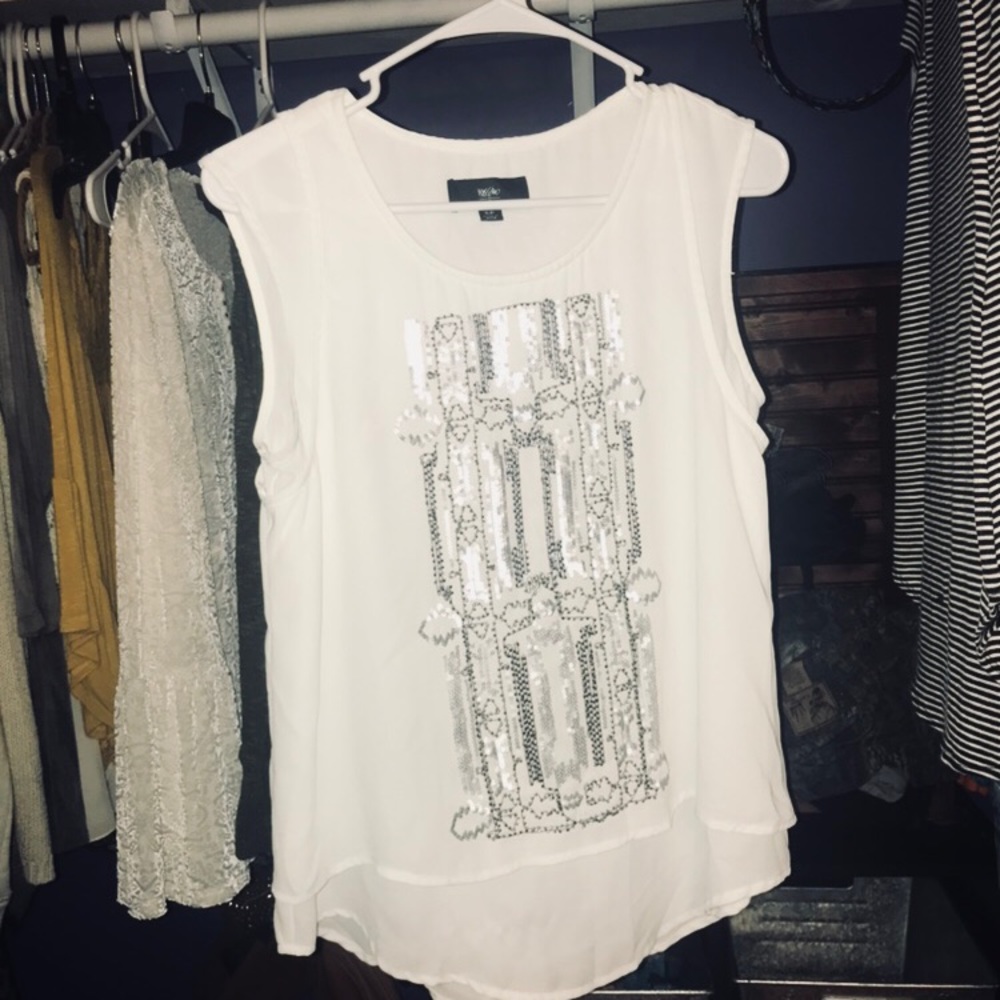 Sheer white top