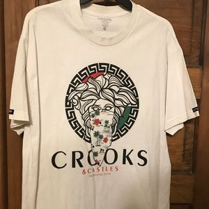 Crooks & Castles Tropic medusa head tshirt size L