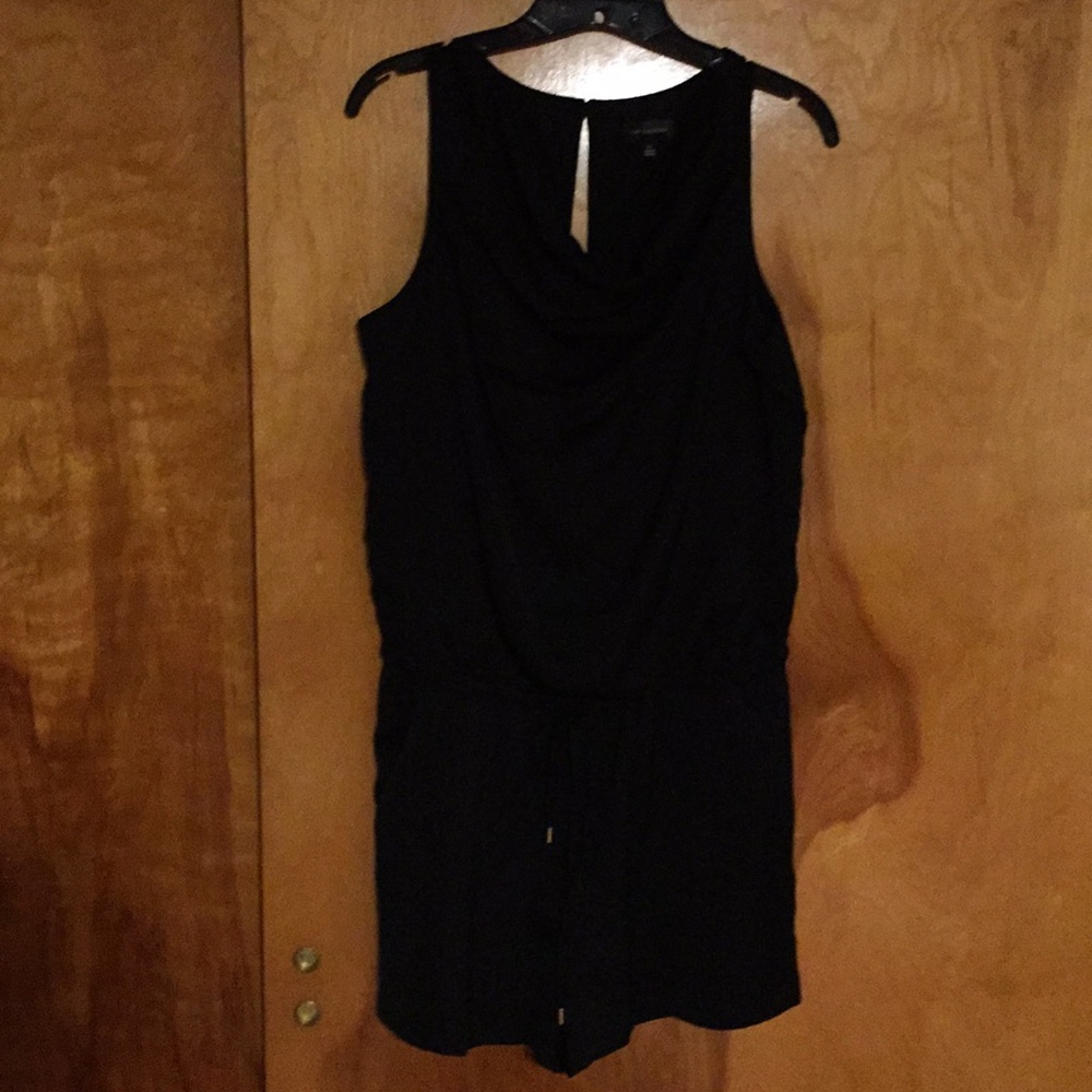 Black sleeveless romper