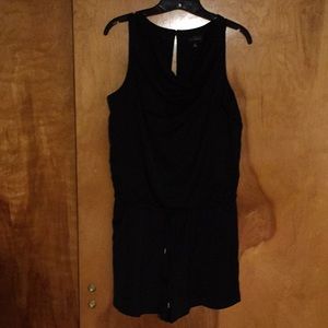 Black sleeveless romper