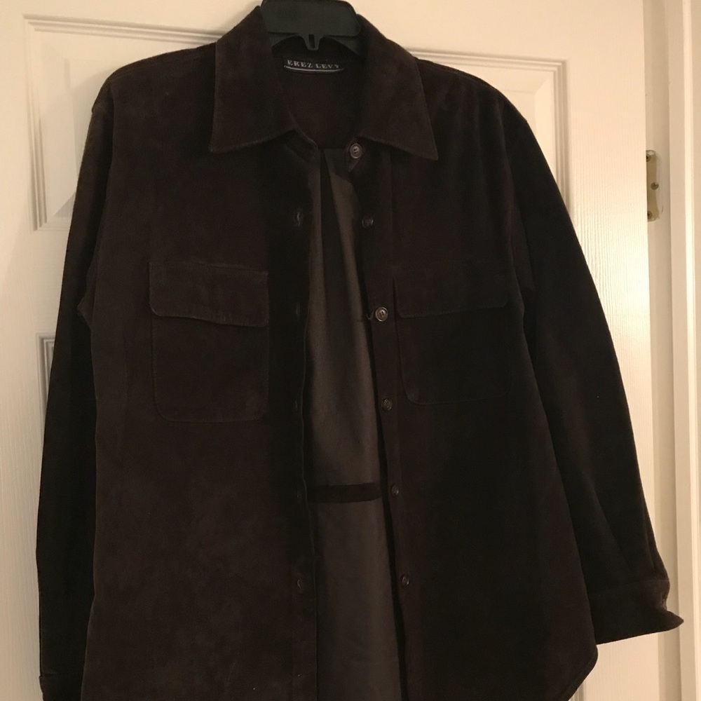 100% Leather Suede Shirt.