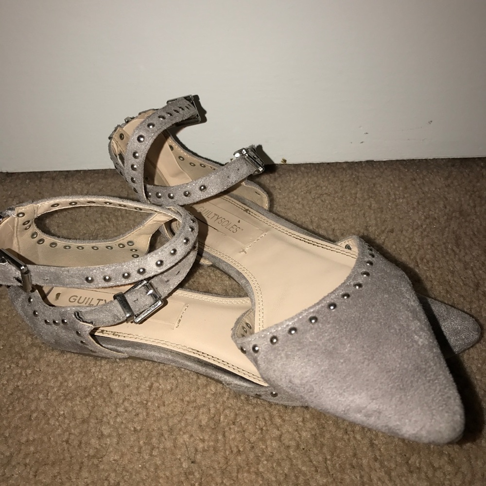Suede Grey flats