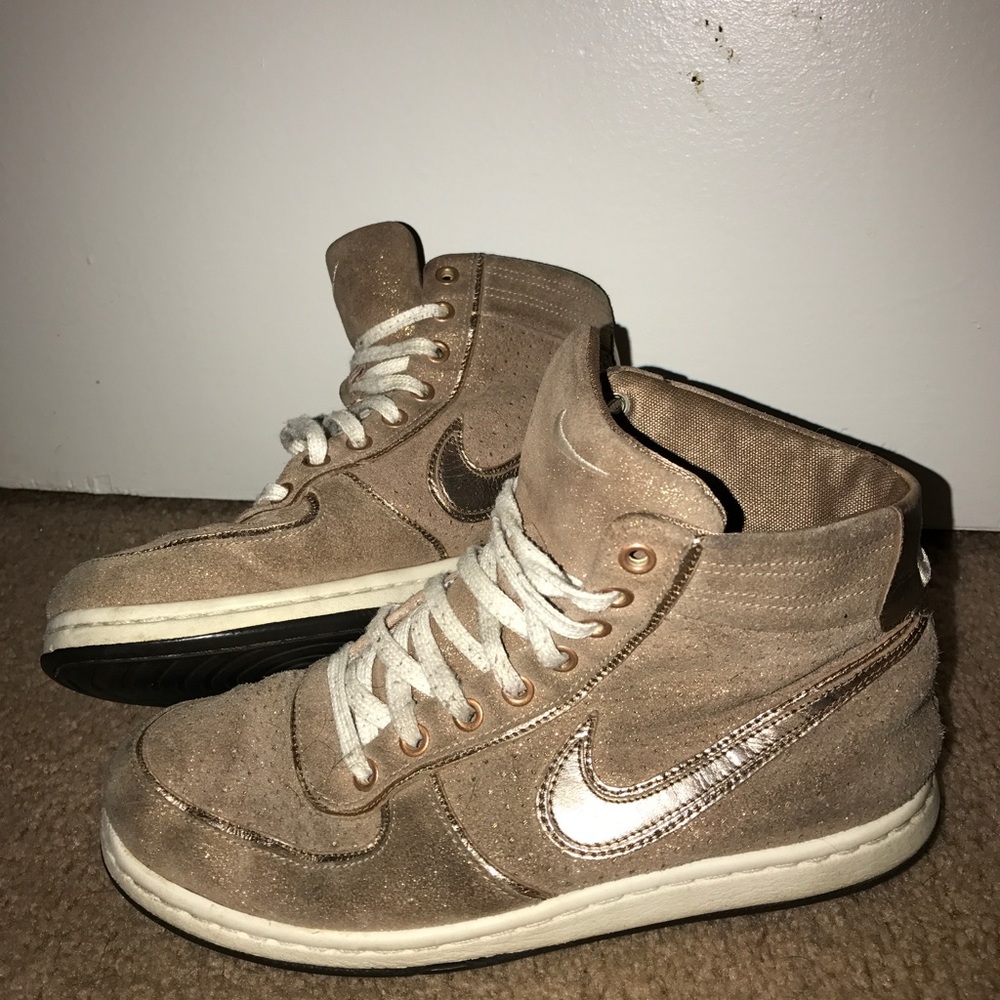 RARE (custom) rose gold/ champagne glitter NIKE