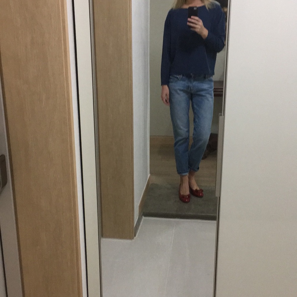 Uniqlo Slouchy Boxy Blouse - Cobalt