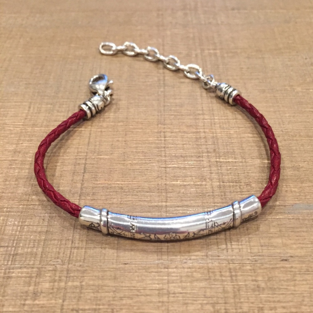Brighton Brown Leather and Silver Bracelet
