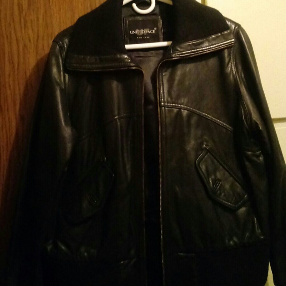 Women's Black leather jacket