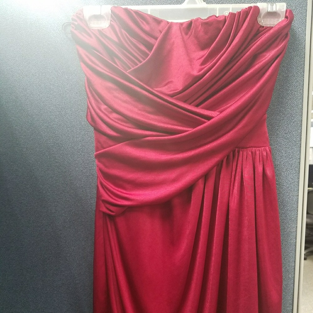 Donated//Red Strapless Dress. **3 for $15**