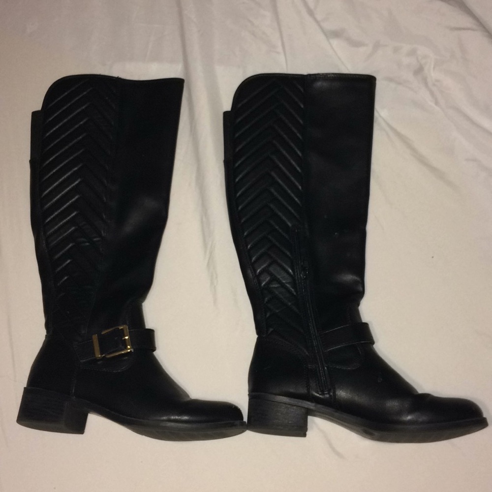 Knee high black boots