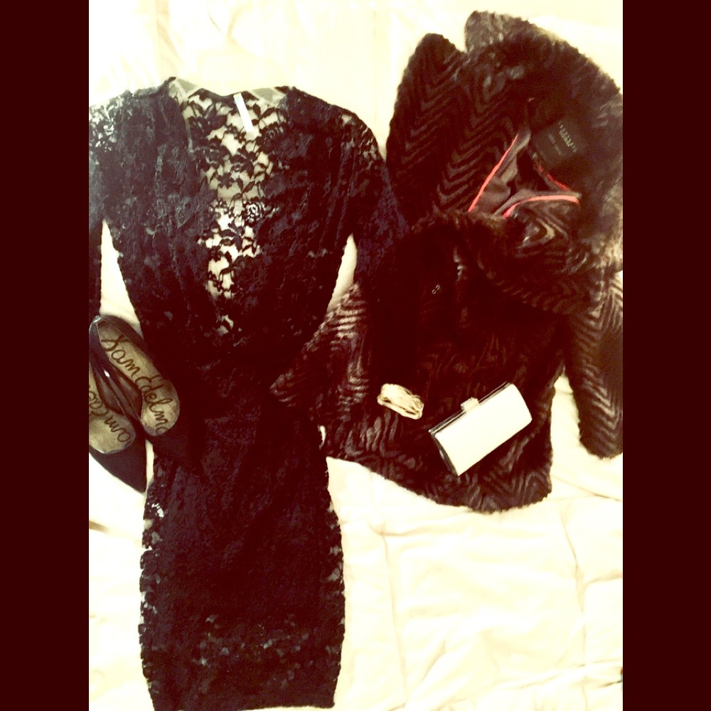 Black Lace Cocktail Dress