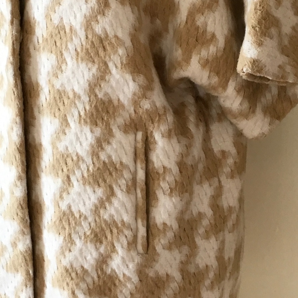 Anthropologie Elevenses Houndstooth Wrap Coat - Picture 3 of 7