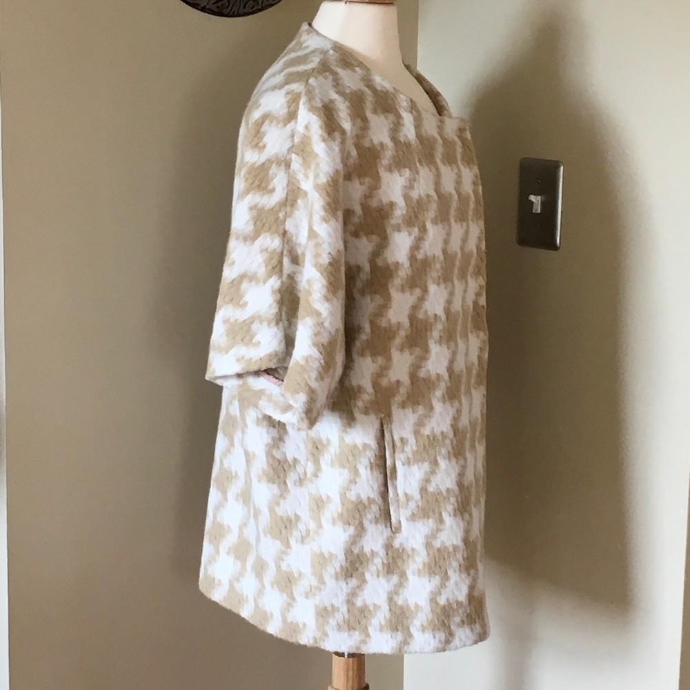 Anthropologie Elevenses Houndstooth Wrap Coat - Picture 4 of 7