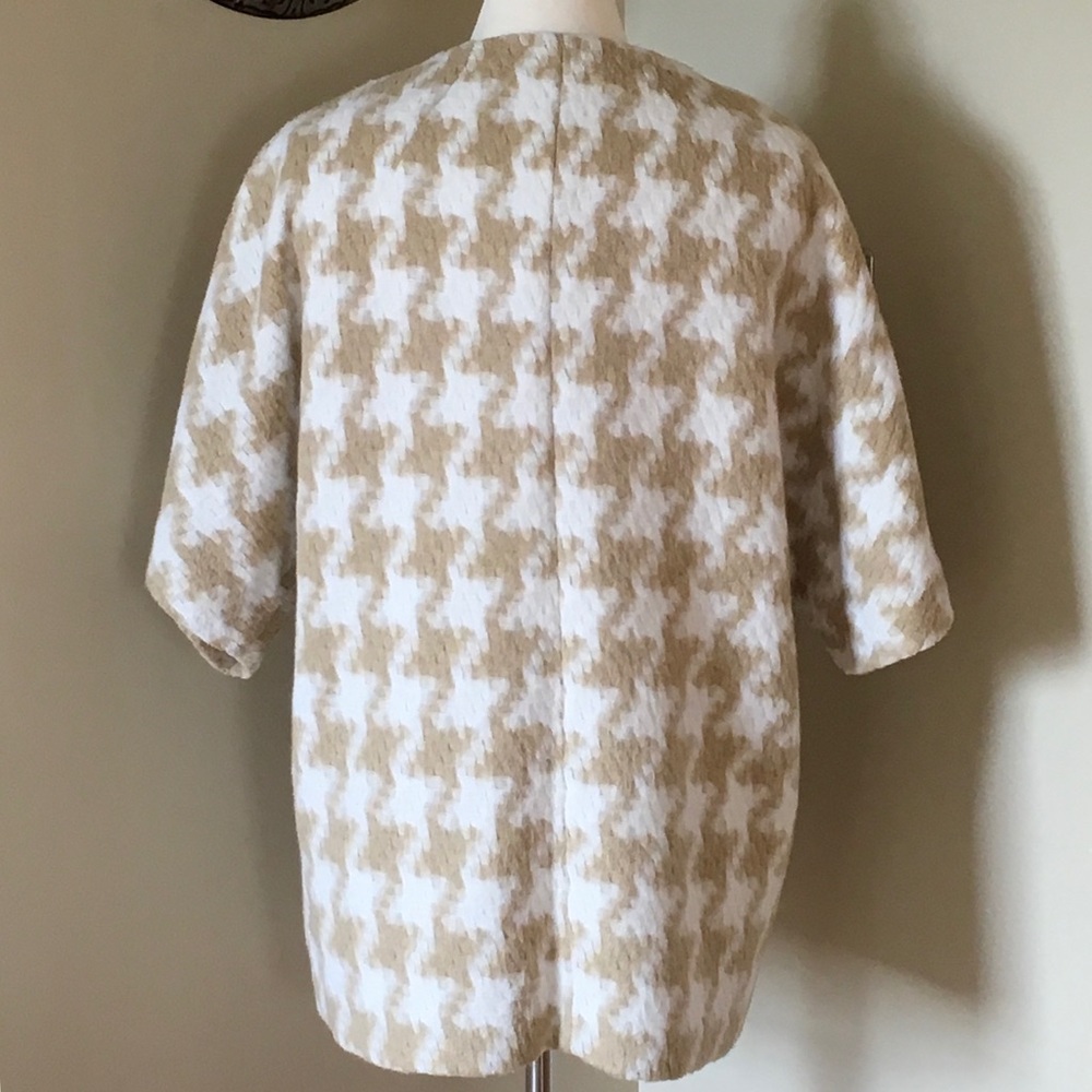 Anthropologie Elevenses Houndstooth Wrap Coat - Picture 6 of 7