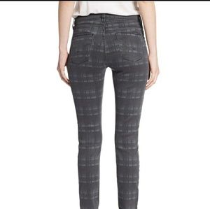 Hudson Nico Plaid Denim Skinny Jeans