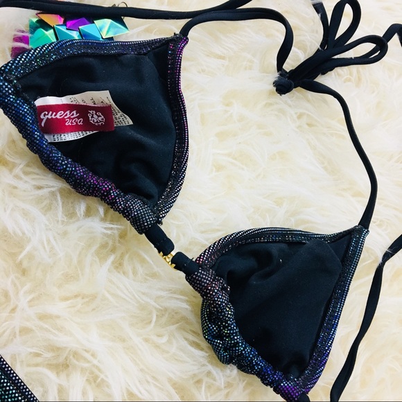 Guess ❦ Iridescent Multi-color Triangle Bikini Top - Picture 8 of 8