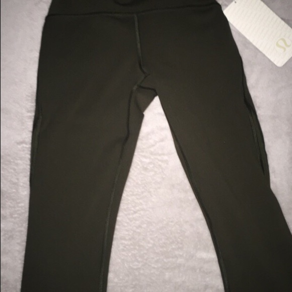 Size 2 Olive Green Lululemon Cropped Leggings