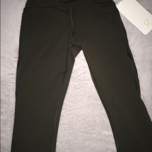 Size 2 Olive Green Lululemon Cropped Leggings