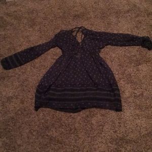 navy blue floral dress