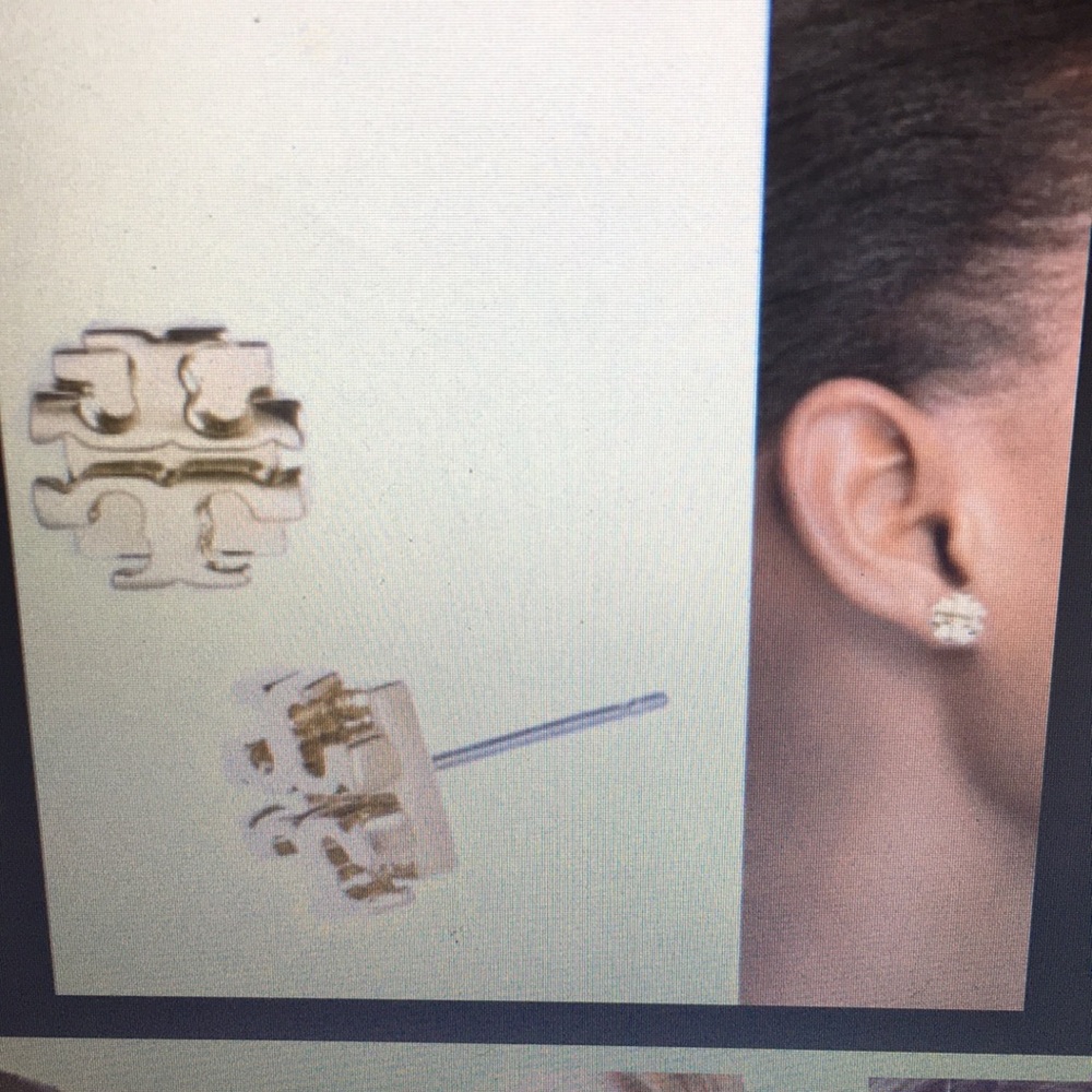 Tory Burch Small Logo Posts Gold