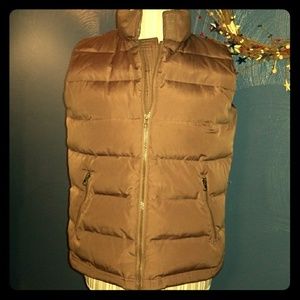 Brown Puffy Vest- American Eagle Outfitters