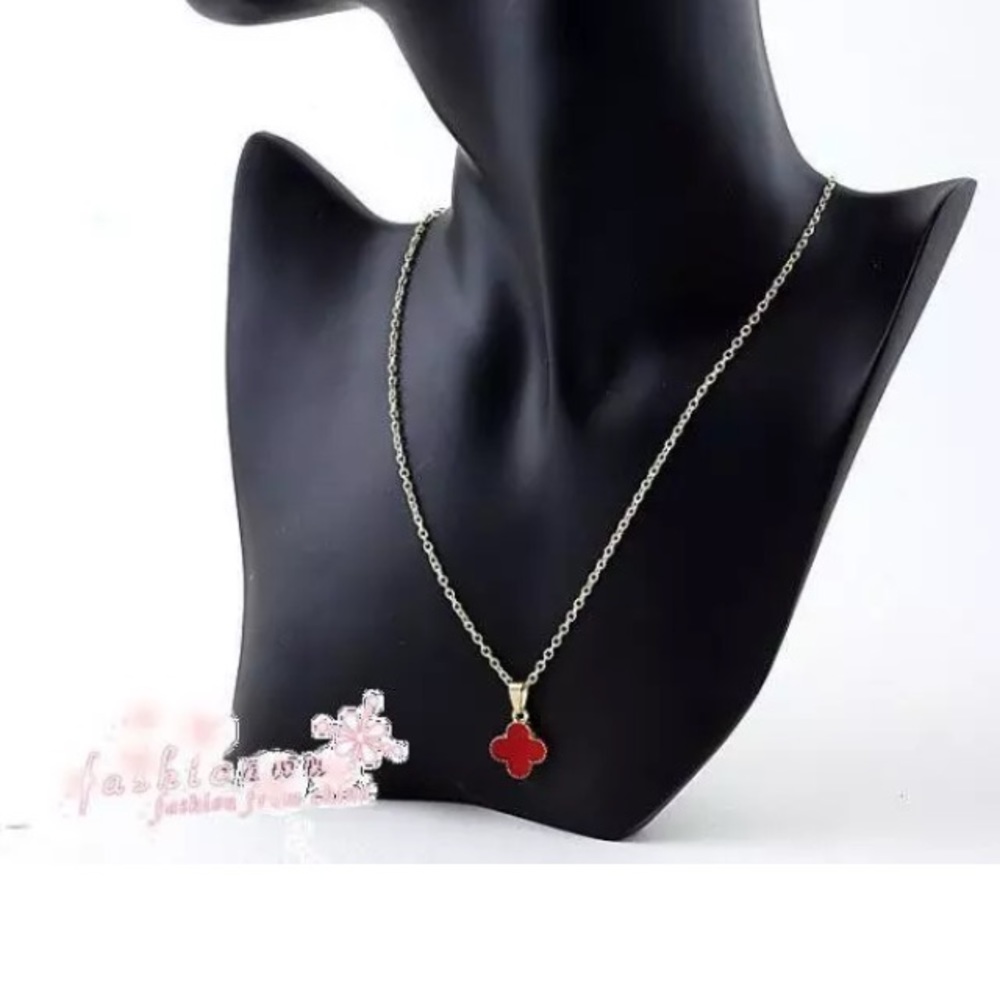 2 for $15 Red pendant necklace with gold chain