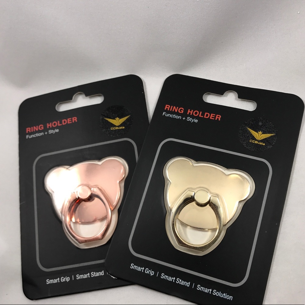 2 x NEW High Quality Bear Phone Ring Stand /Holder
