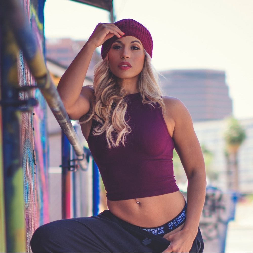 Burgundy crop top