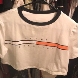 Cropped short sleeve shirt