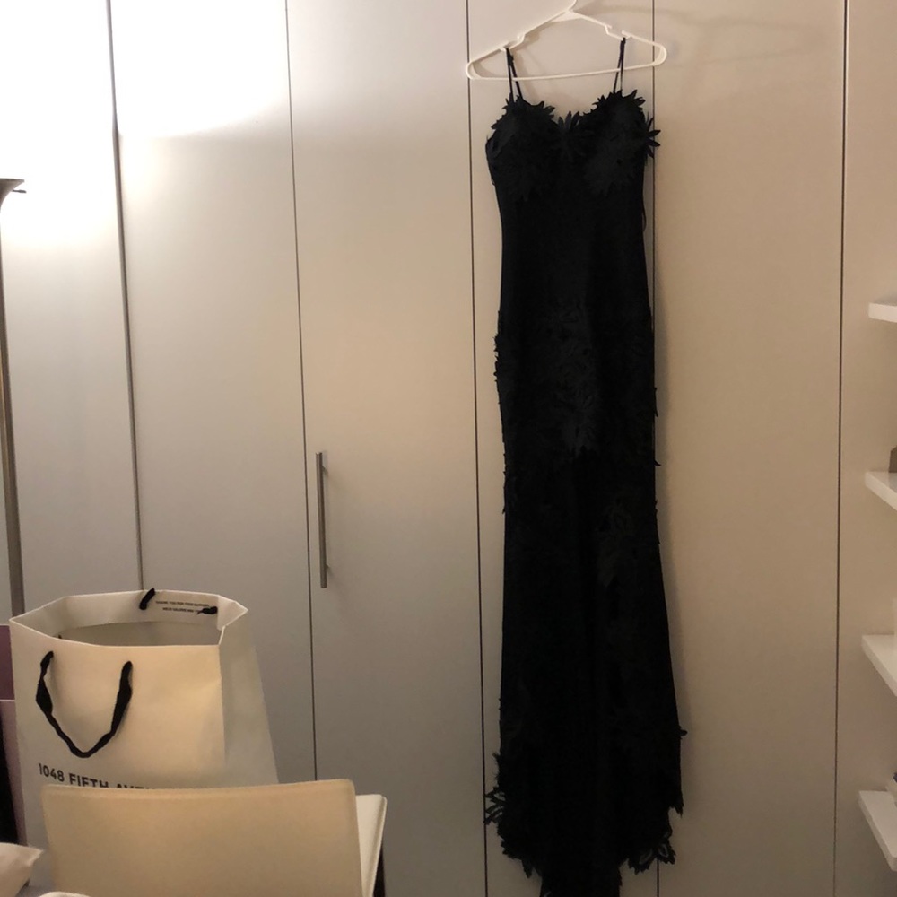Formal Gown，Black floral Lace