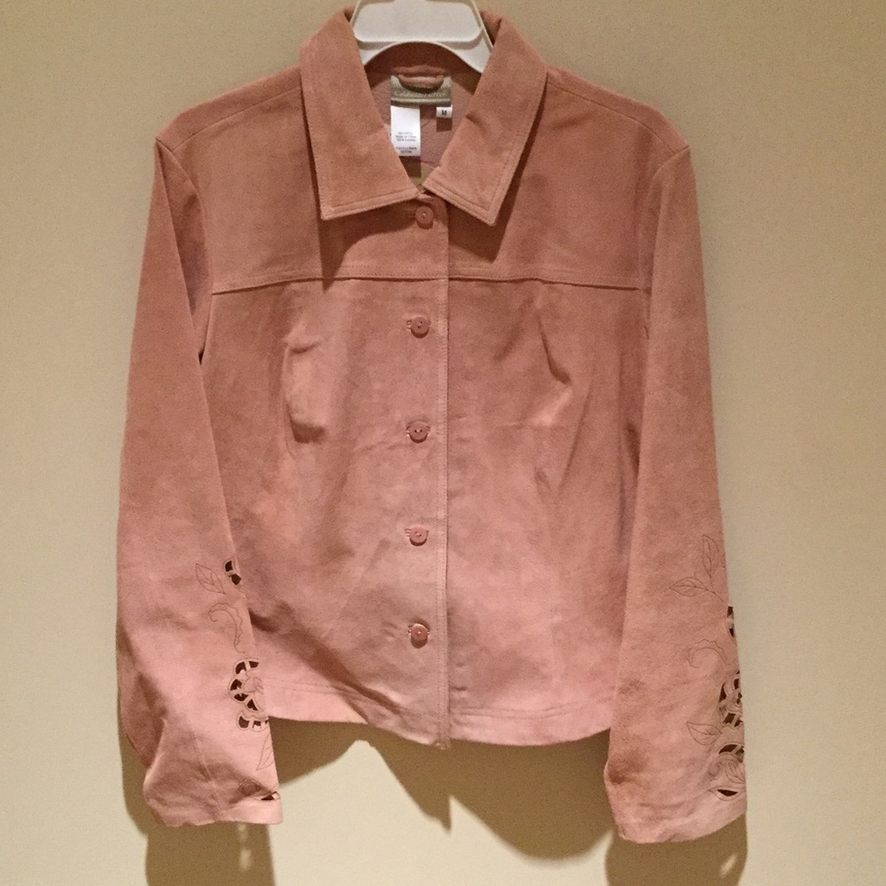 Coldwater Creek Suede Jacket with Cutout Design