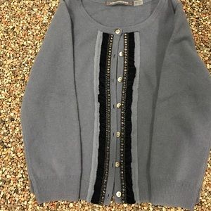 100% cashmere ¾ length sleeves cardigan