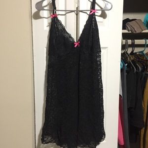 Black lacy nightgown