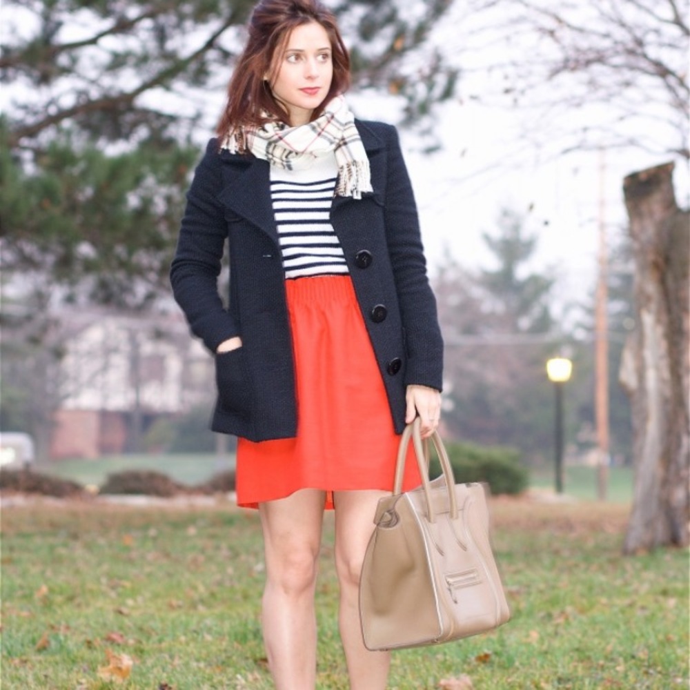 J. Crew RED City Mini Skirt