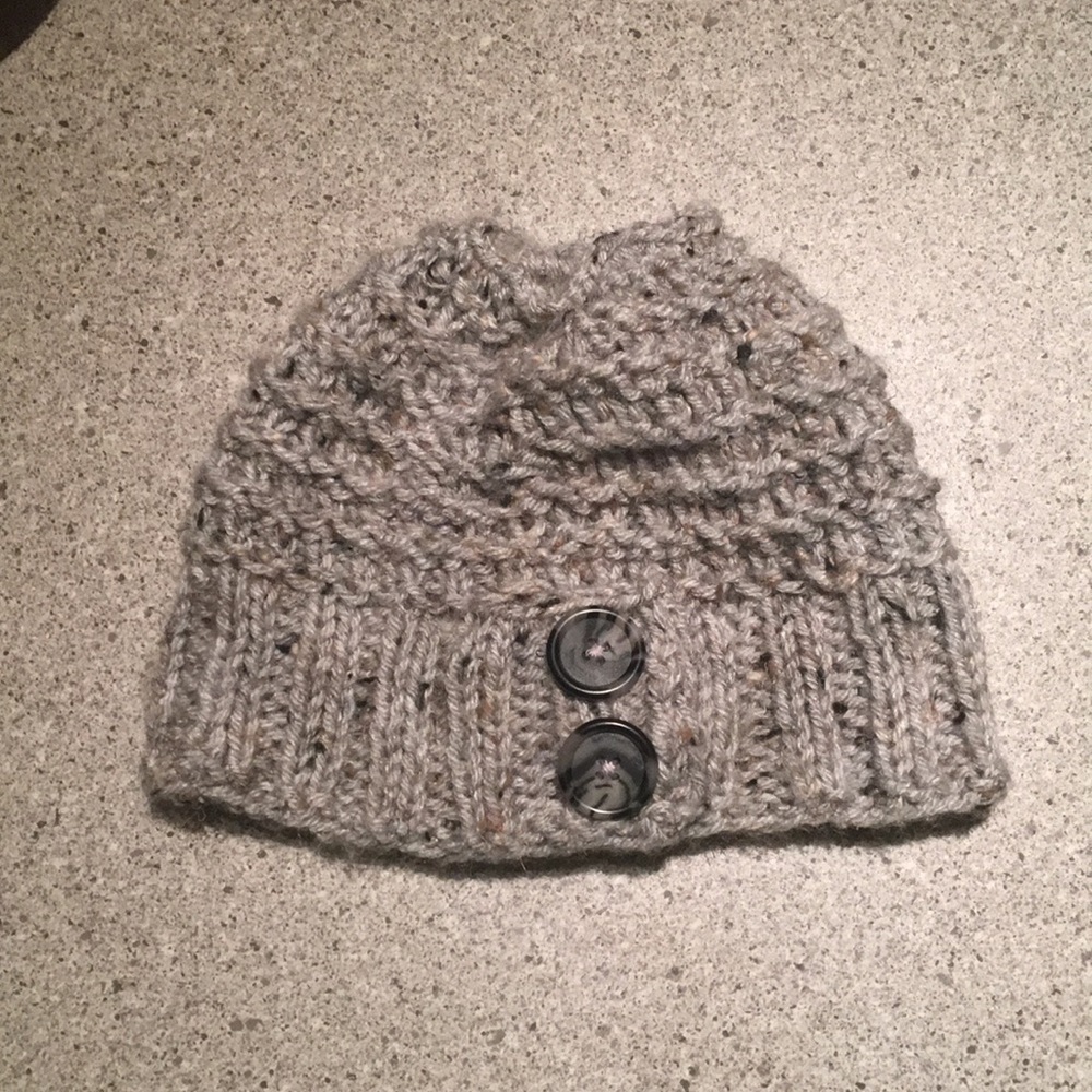 🌟Child size 🌟 Hand crocheted Messy bun hat