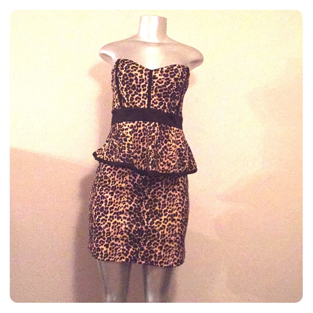 Peplum mini dress