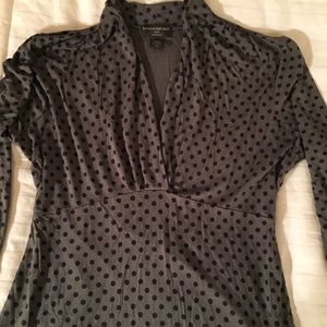 Banana Republic Polka Dot Top Navy & Gray