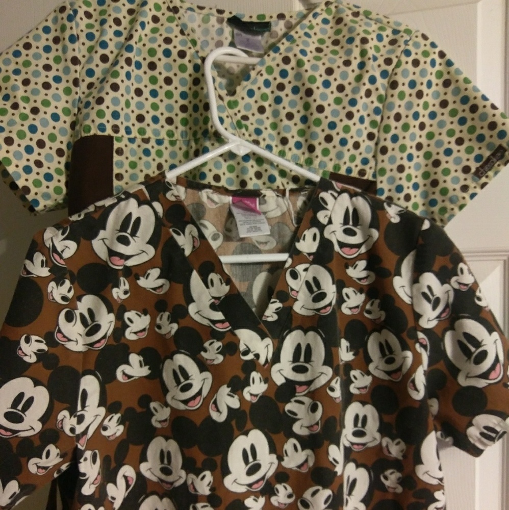 Two Size Small Scrub Tops