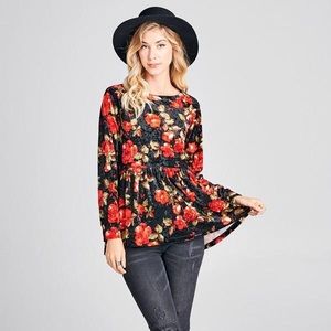 Crushed velvet peplum 😍