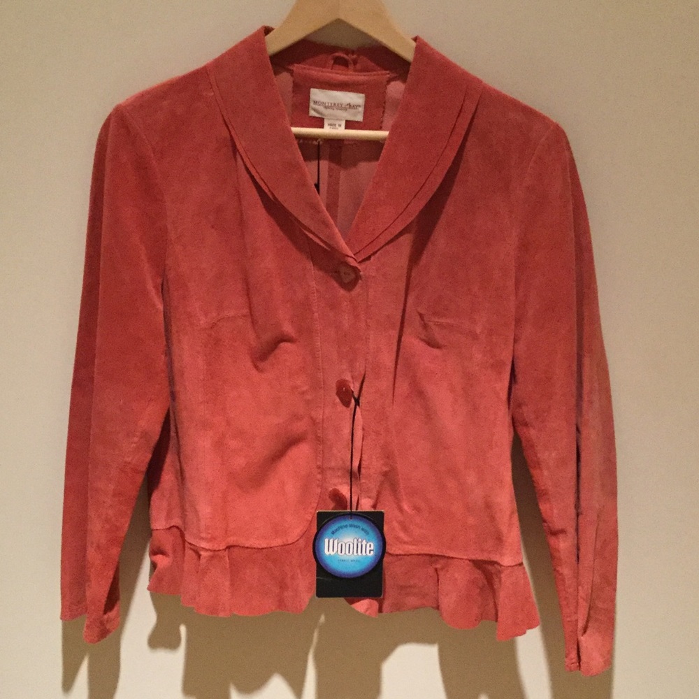 Coral Lightweight Suede Jacket