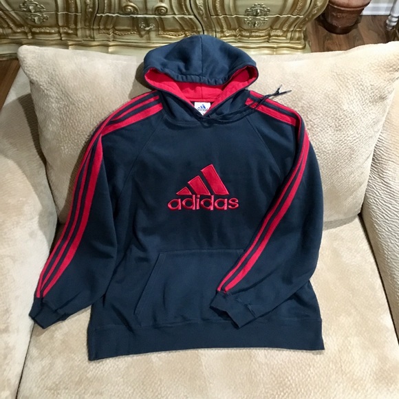 adidas Other - Adidas Great Condition Blue/Red Hoodie