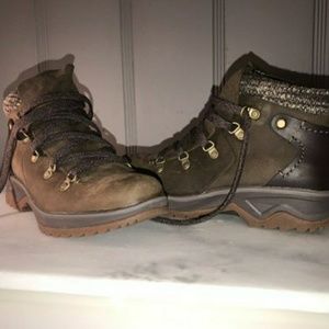 Woman's Merrell hiking boots.