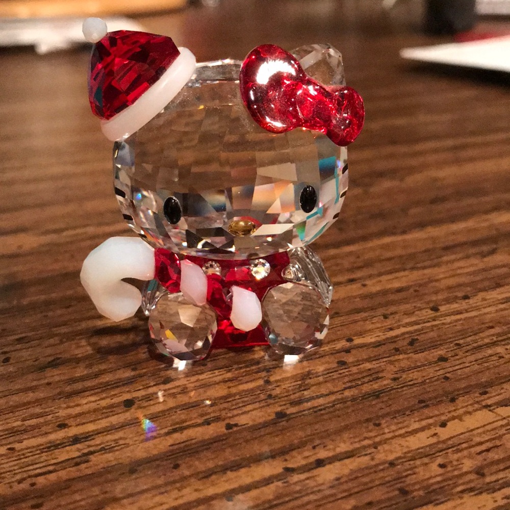Hello Kitty Swarovski crystal Christmas figurine.