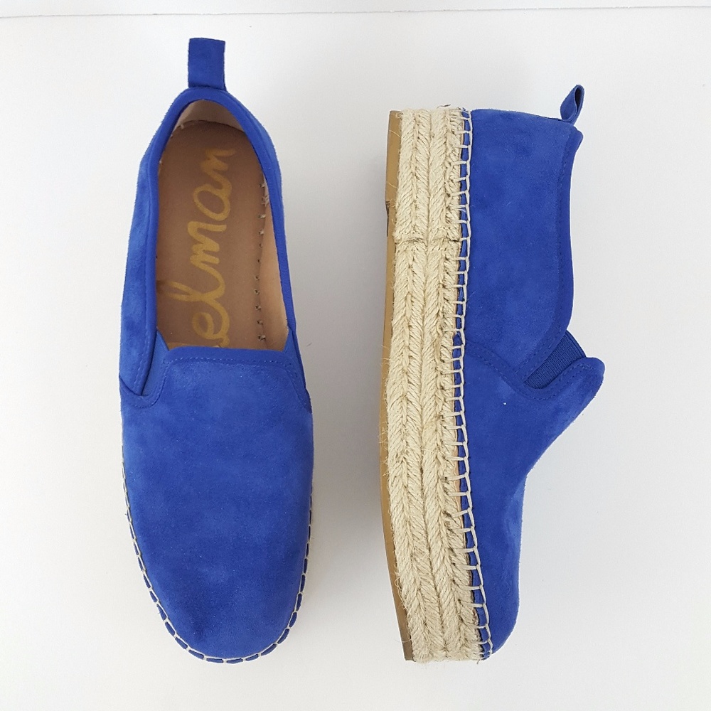 **SOLD** {Sam Edelman} Blue Suede Espadrille Shoes - Picture 1 of 8