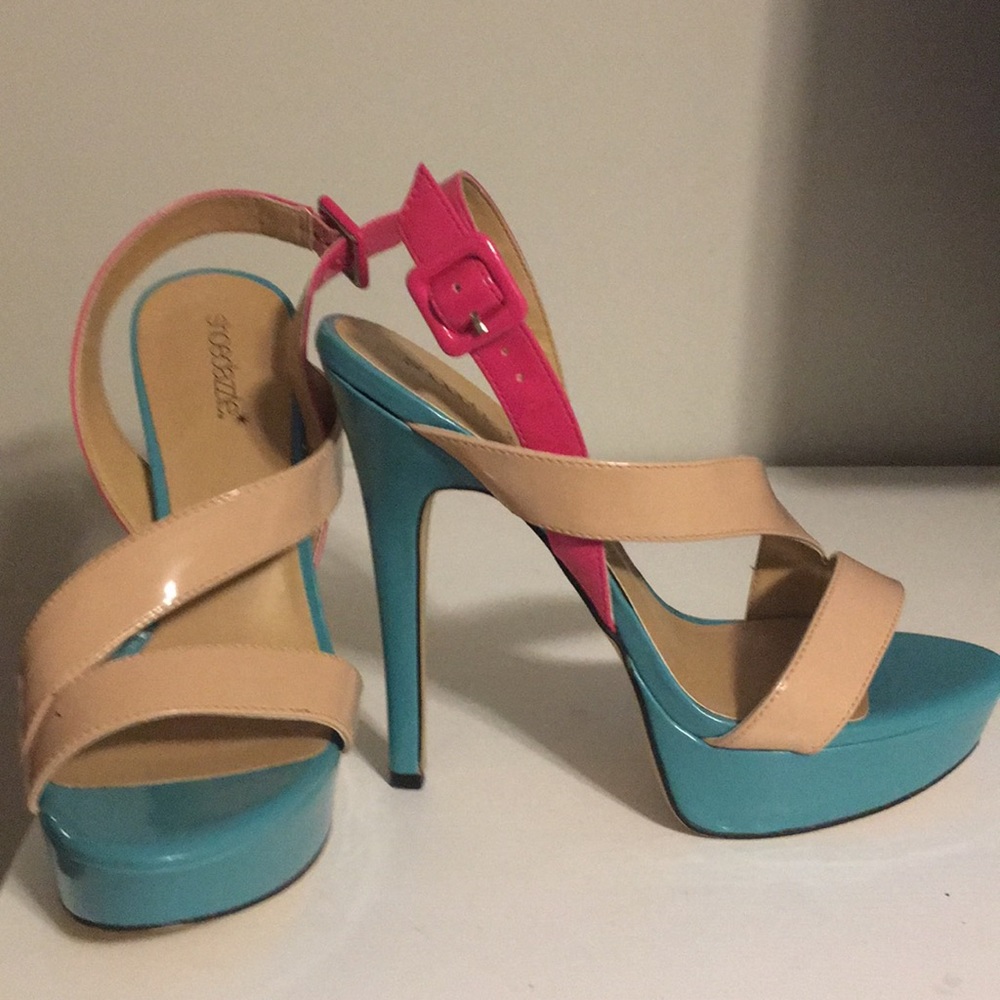 Multi color high heels