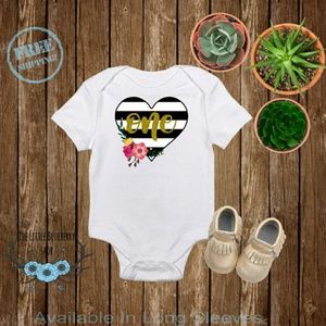 First birthday onesie or shirt black and white