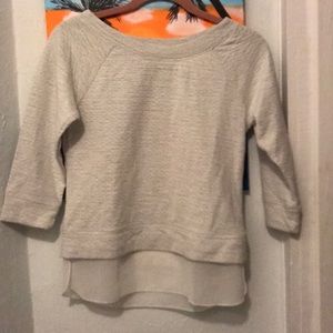 Beautiful gray top with sheer underlay