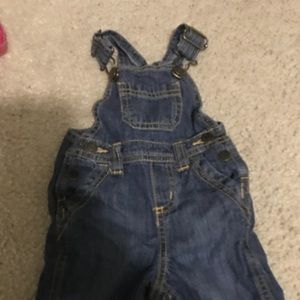 Size 0-3 month old navy overalls